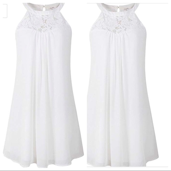 Women's Lace Loose Casual Chiffon Dress Large - Picture 1 of 3